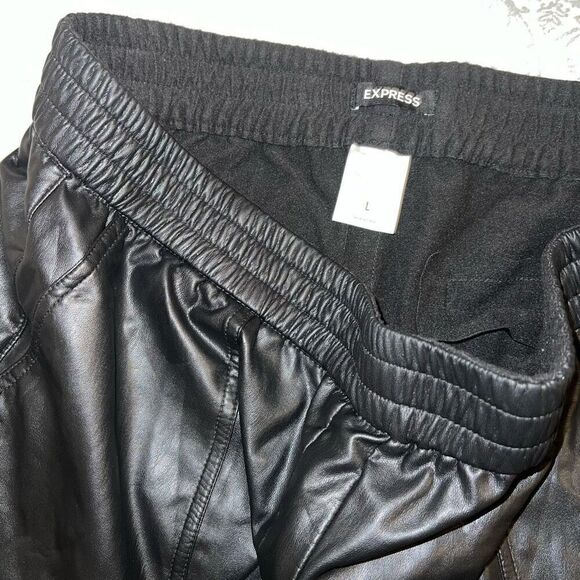 Express Leather joggers size L - Picture 3 of 5